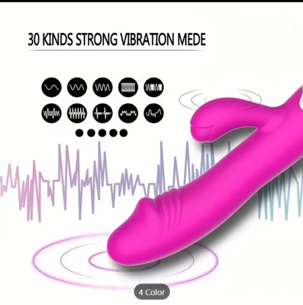 Vibrador de Doble Cabeza Rosa - Image 5