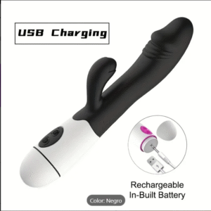 Vibrador de Doble Cabeza Negro