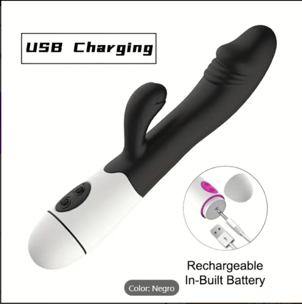 Vibrador de Doble Cabeza Rosa - Image 2