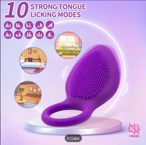 Anillo Vibrador de Estimulación Clitoriana Púrpura - Image 10