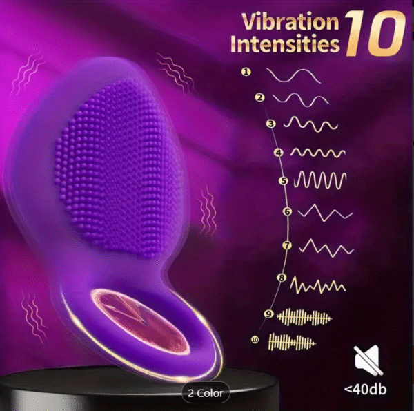 Anillo Vibrador de Estimulación Clitoriana Púrpura - Image 8