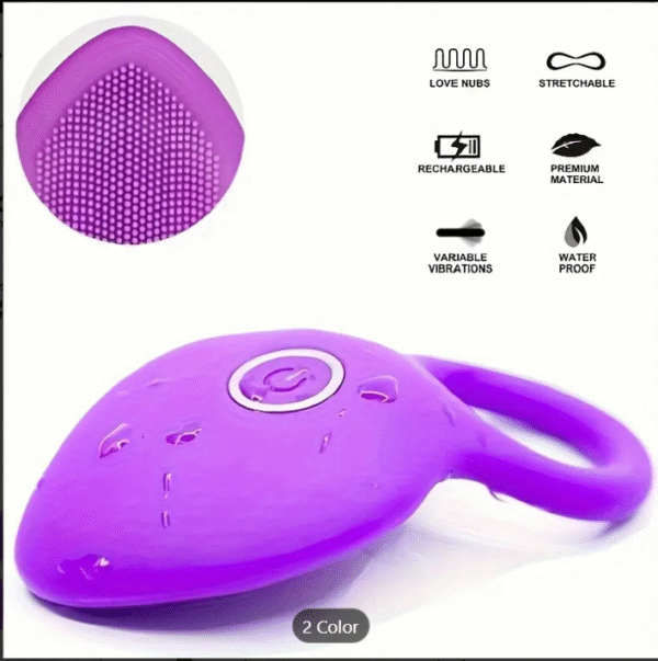 Anillo Vibrador de Estimulación Clitoriana Púrpura - Image 7