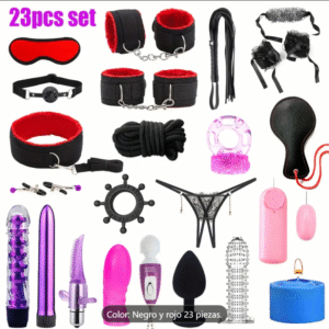 Juego de 23 Piezas de Juguetes Eróticos BDSM