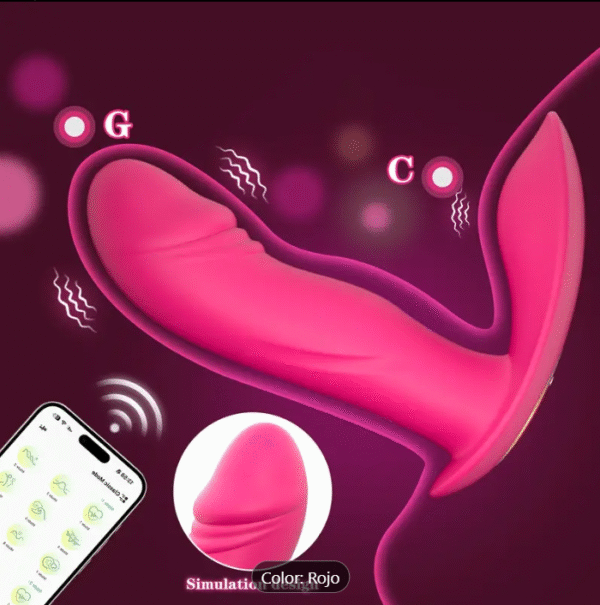 Vibrador Estimulador de Clítoris Femenino Masajeador Vaginal con Control por APP - Image 6